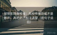 努努影院像校准：先校传播链是不是断开，再把例子标注清楚（把句子说白）